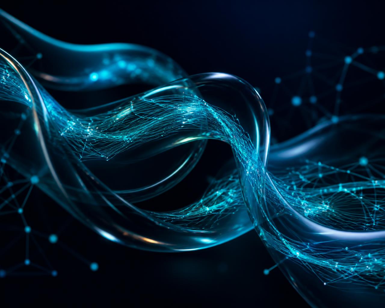 Abstract visualization of intelligent connected technology